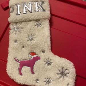 Pink Sherpa Christmas Stocking